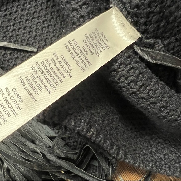 Chico’s Fringed Rose Cardigan SZ 2/12 - Picture 9 of 9